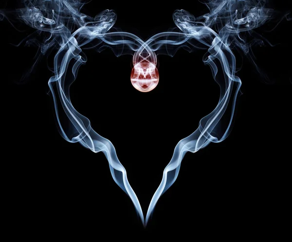 Dym serce na Walentynki — Zdjęcie stockowe
