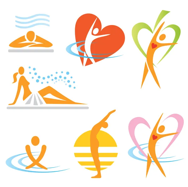 Health_spa_sauna_icons — Stock Vector