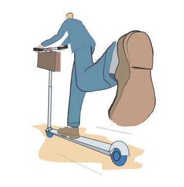 Officer_on_scooter clipart