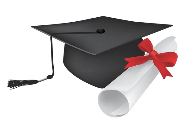 Diploma di laurea _ cap _ diploma — Vettoriale Stock