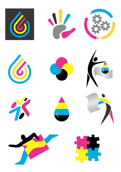 Icons _ print _ design — Archivo Imágenes Vectoriales