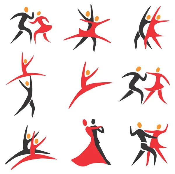Ícones de dança _ ballet _ Vetores De Bancos De Imagens