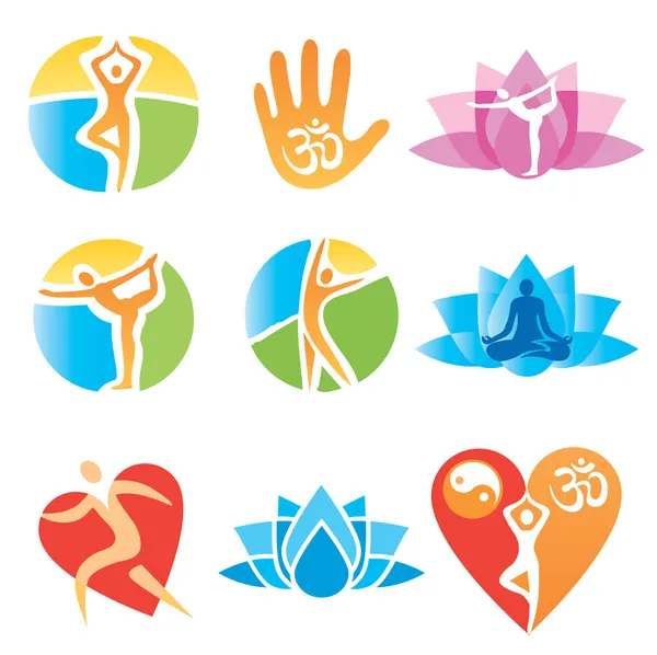Icons_yoga_fitness — стоковий вектор