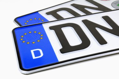 Number plates clipart