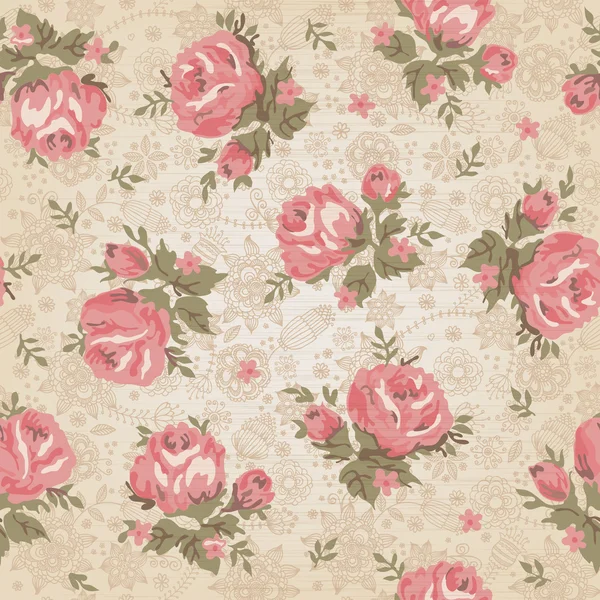 Vintage Seamless Floral μοτίβο — Διανυσματικό Αρχείο