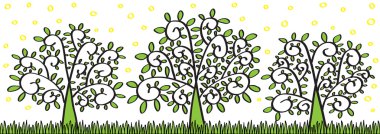 Spring Trees clipart