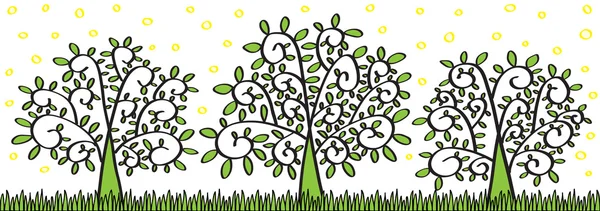 Tavaszi fák — Stock Vector