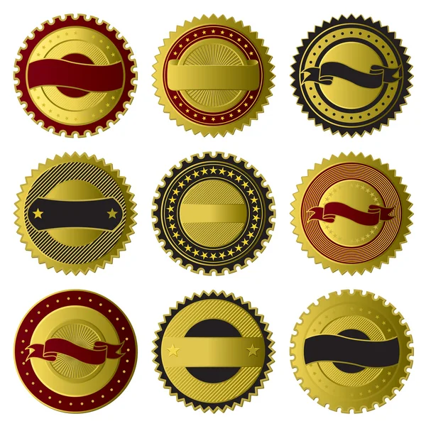 Collection étiquettes dorées — Image vectorielle