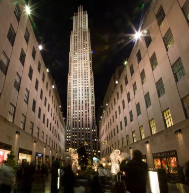 Rockefeller Center at Christmas time clipart