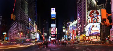 Times Square by night clipart