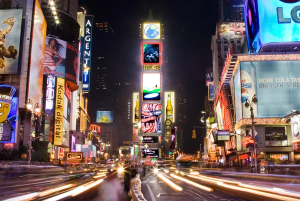 Times Square di notte Foto Stock