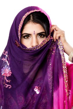 Beautiful Indian Hindu woman clipart