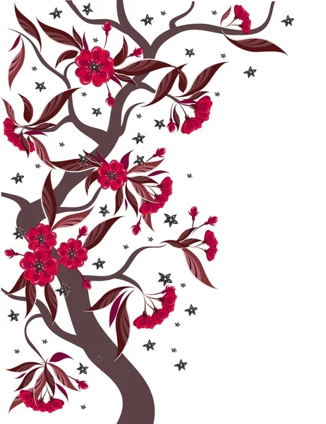 Branche rouge — Image vectorielle