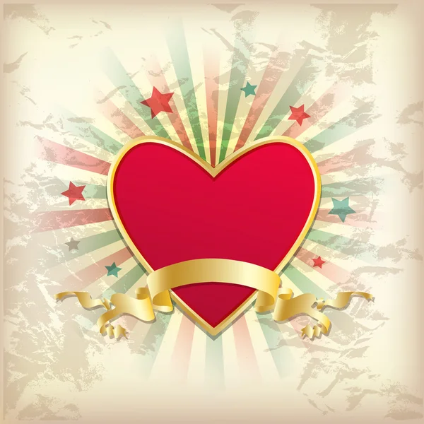 Винтажный фон сердца — стоковый вектор