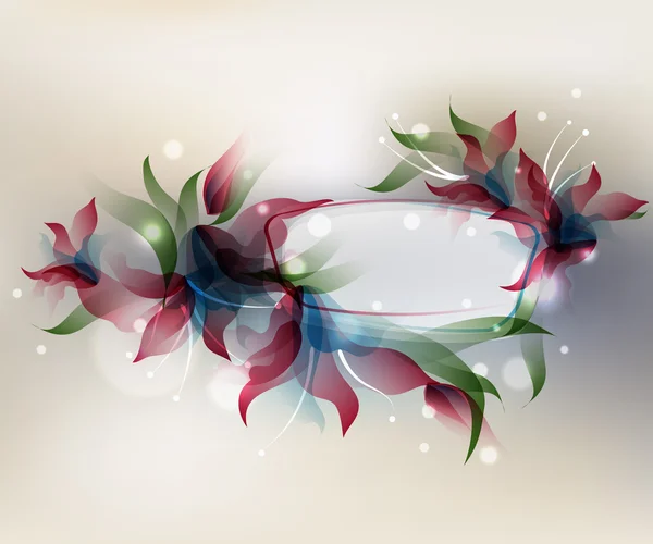 Fond fleurs transparentes — Image vectorielle