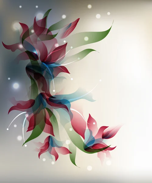 Fond fleurs transparentes — Image vectorielle