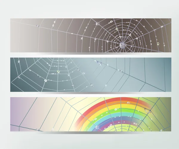 Spider web bannerek — Stock Vector