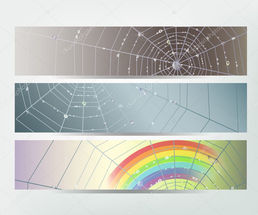 Spider web banners