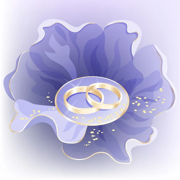 Fleur avec anneaux — Image vectorielle