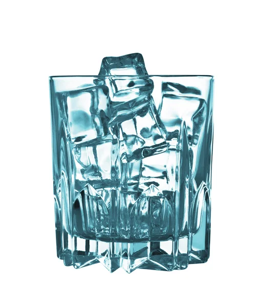 Скло кубики льоду — стокове фото