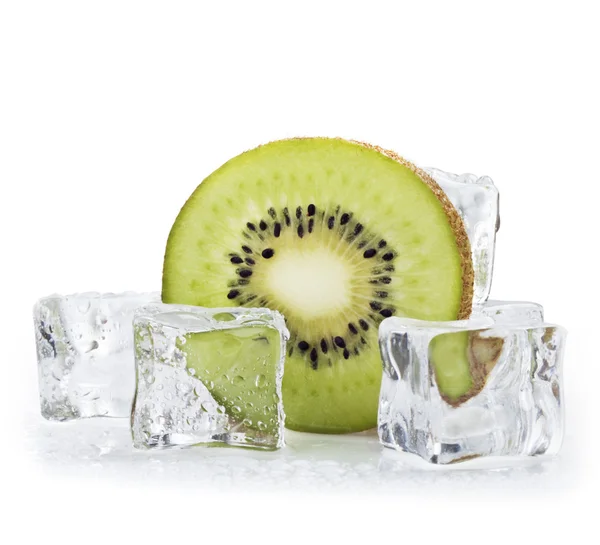 Kiwi e gelo — Fotografia de Stock
