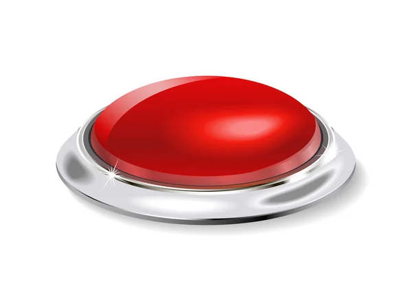 Der rote Knopf. — Stockvektor