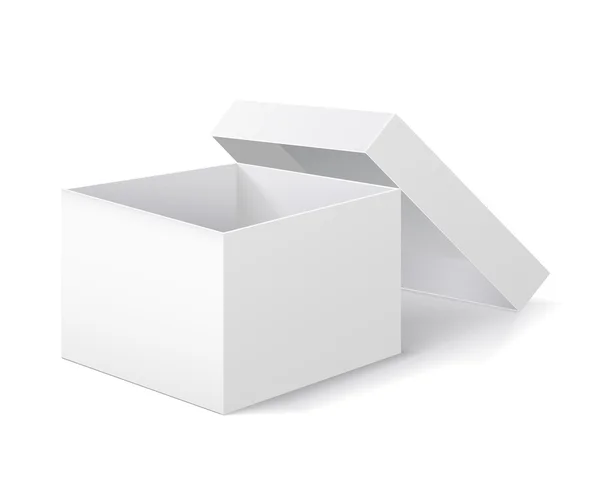 Συσκευασία κουτί σε άσπρο φόντο. — Διανυσματικό Αρχείο