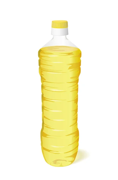 Una bottiglia di olio di girasole . — Vettoriale Stock