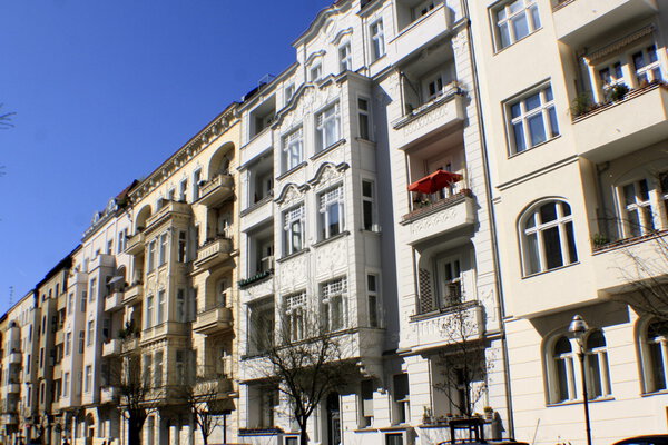 Facade at the berlin friedbergstreet