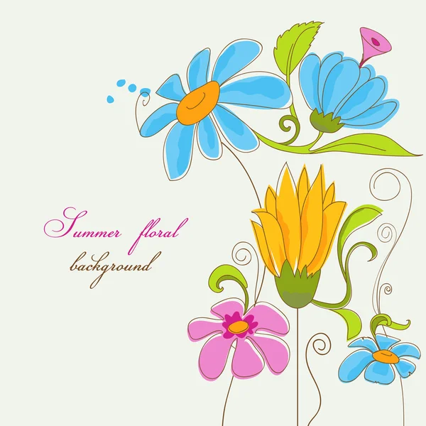 Fleurs colorées d'été — Image vectorielle