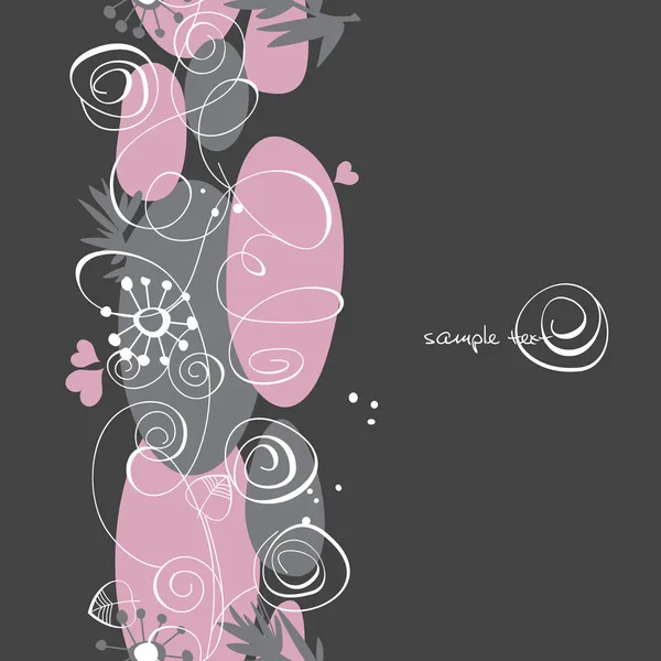 概要花のシームレスなパターン — ストックベクタ