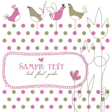 Baby shower cute frame clipart