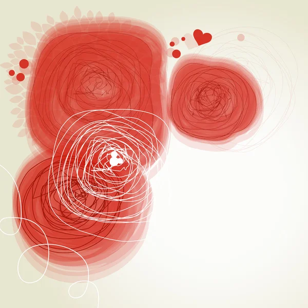 Fond floral romantique — Image vectorielle