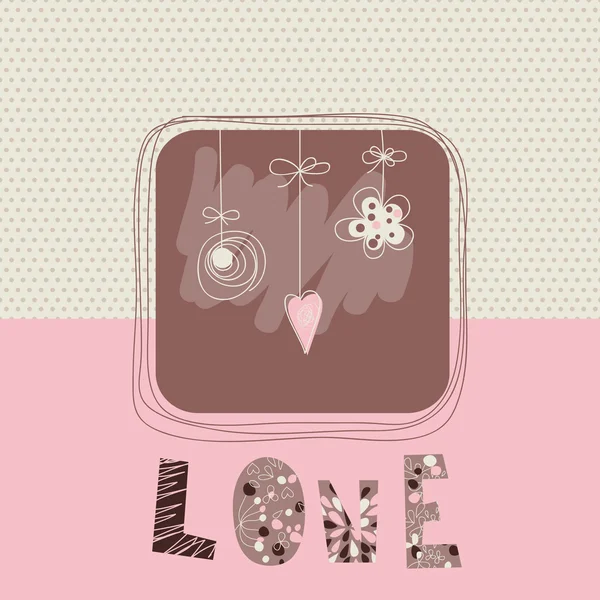 Cartão de amor — Vetor de Stock