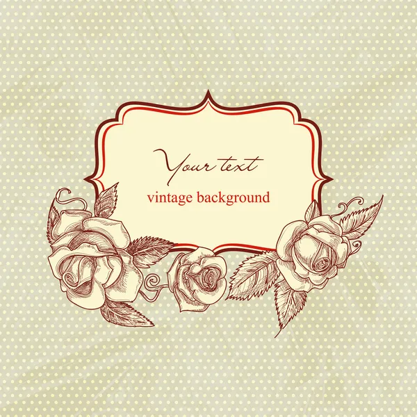 Vintage róże ramki — Wektor stockowy