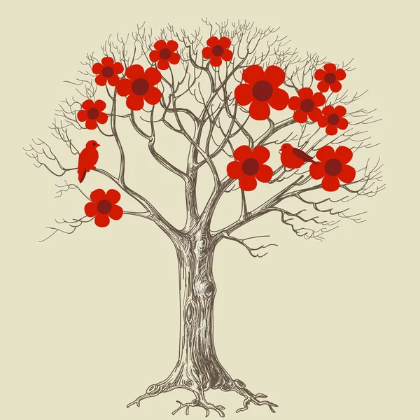 Love tree — Stock Vector