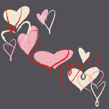 Hearts vector background clipart