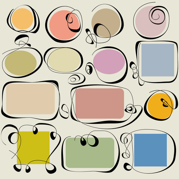 Calligraphic frames set