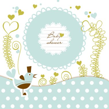 Cute baby shower clipart