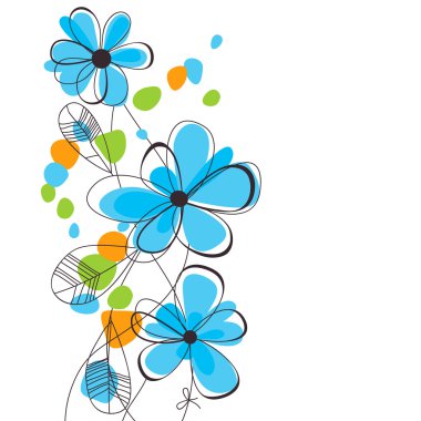 Spring flowers background clipart