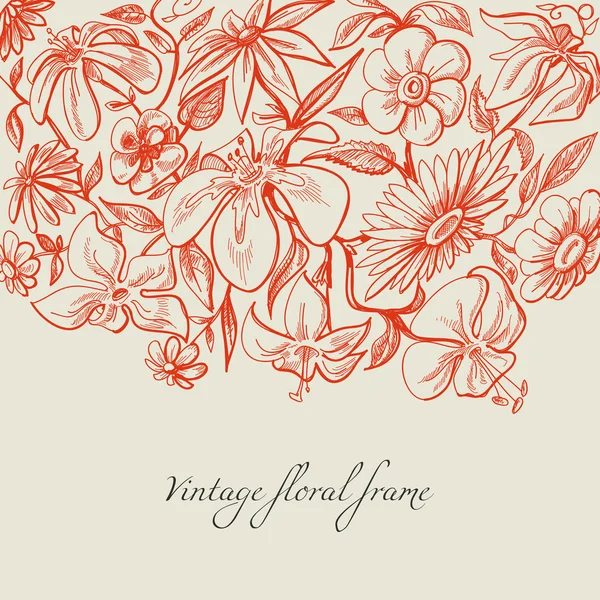 stock vector Vintage floral background