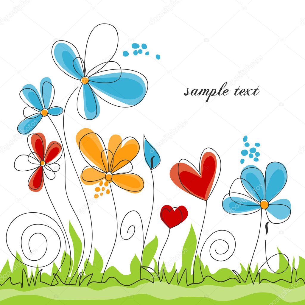 Spring floral colorful background