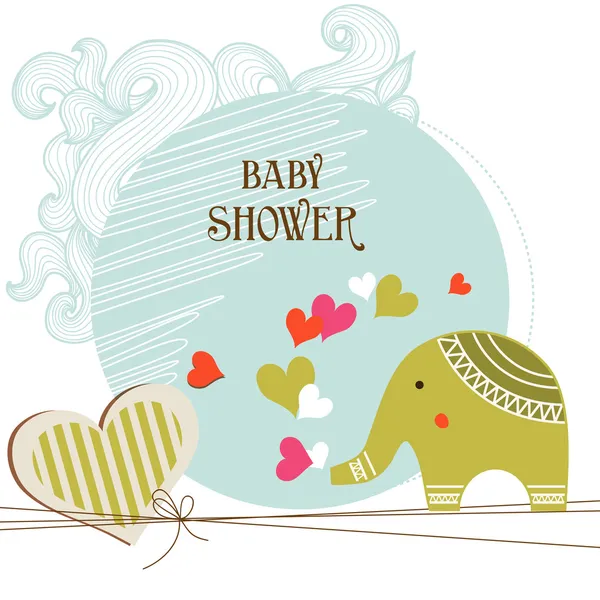婴儿洗澡卡模板 — 图库矢量图片