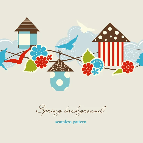 Fond de printemps (motif sans couture ) — Image vectorielle