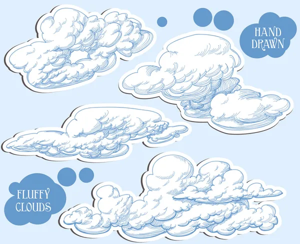 Nubes vector conjunto — Archivo Imágenes Vectoriales