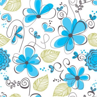 Floral seamless pattern clipart