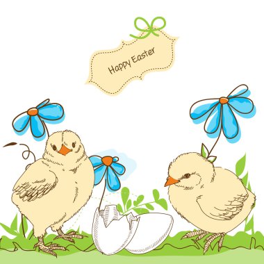 Easter chicken clipart