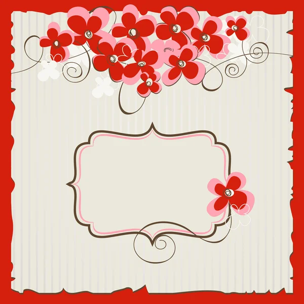 Fond floral vectoriel rétro — Image vectorielle