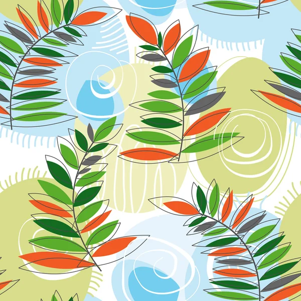 Spring forest seamless pattern — Stock Vector