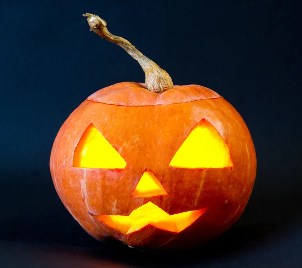 stock image Helloween pumpkin with scary riding hag